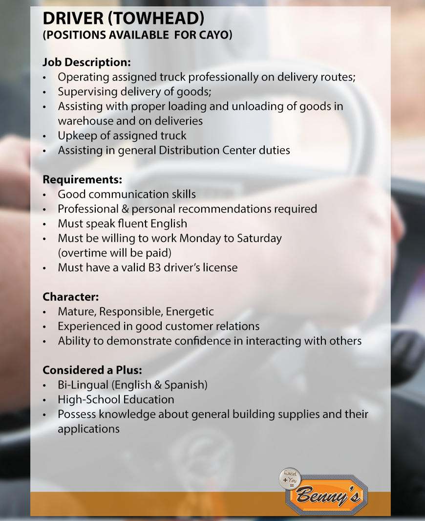 Web Jobs Ad 2022_Towhead Driver Cayo