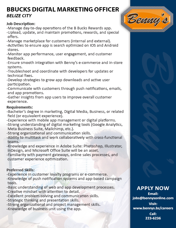 Web_Bennys_BBucks digital marketing officer Web_Bennys_BBucks digital marketing officer