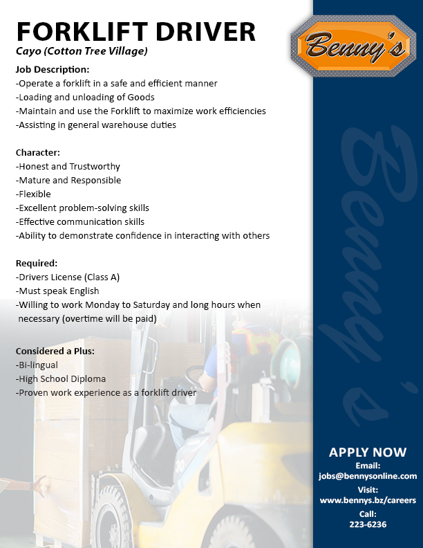 Web_Bennys_Forklift Driver Cayo Web_Bennys_Forklift Driver Cayo